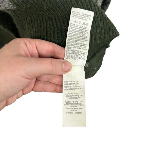 Cozy Academia Houndstooth Cardigan‎ Madewell Green Gray Sweater Size S - Picture 7 of 8